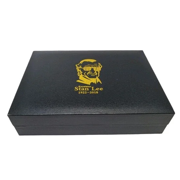 Marvel Superhero Stan Lee Gold Plated Coin Bank Note Card Deck Commemorative Set - Picture 10 of 11